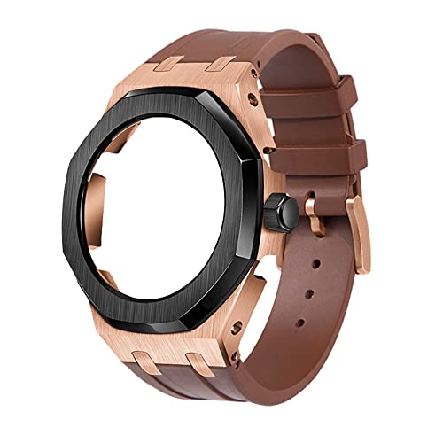 Boîtier acier inoxydable GA2100 pour réparer et embellir une montre usée avec bracelet noir