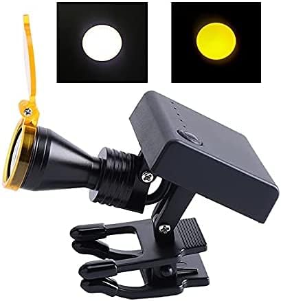 5W Battery LED Headlight with Optical Filter Loupes for Glasses Headlamp Clip-on Type