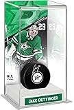 Jake Oettinger Dallas Stars Deluxe Tall Hockey Puck Case - Hockey Puck Logo Display Cases ''Case Only''
