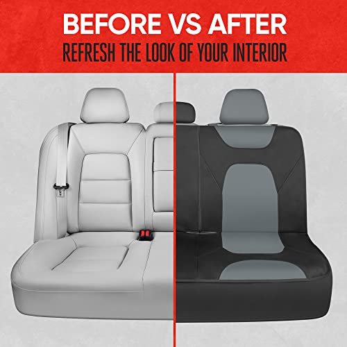 Motor Trend AquaShield Waterproof Gray Rear Split Bench Seat Covers for Trucks Rear Seat Cover Only - Black Car Seat Covers, Back Seat Cover Only - Durable Neoprene Spill Resistant for Kids & Dogs by Motor Trend - Image 7