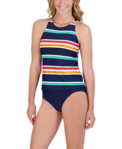 Nautica Women's Tankini Swimsuit Top Only– High Neck, Quick-Dry, UPF+, Beach, Pool, Resort Wear2