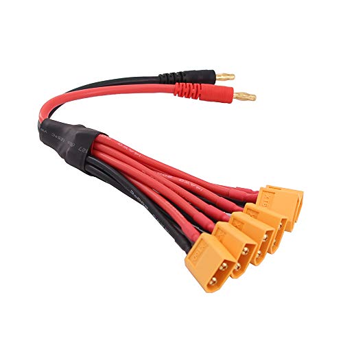 Câble de charge XT60 vers fiche banane 4 mm pour charger 6 batteries