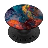 Aquatic Green Nebula PopSockets PopGrip Adhesivo