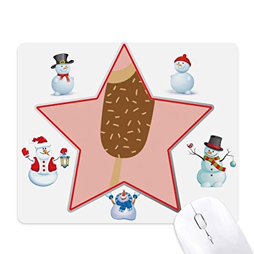Tapis de souris bonhomme de neige et glace au chocolat pour bureau