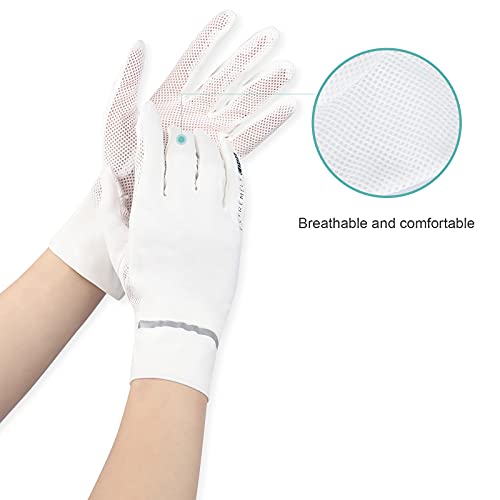 Luvas de verão para dirigir masculinas com proteção anti-UV, protetor solar, tela sensível ao toque,