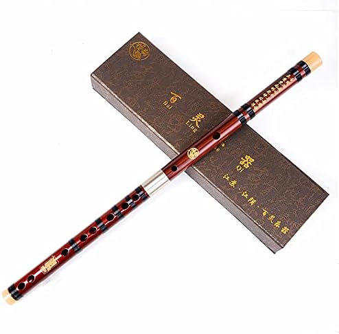 Dizi Chinese Bamboo Transverse Flute Fife - C D E F G Tune Refined Professional Performance Mahogany Flute Red Rosewood Flute Transverse Flutes (Color : E)