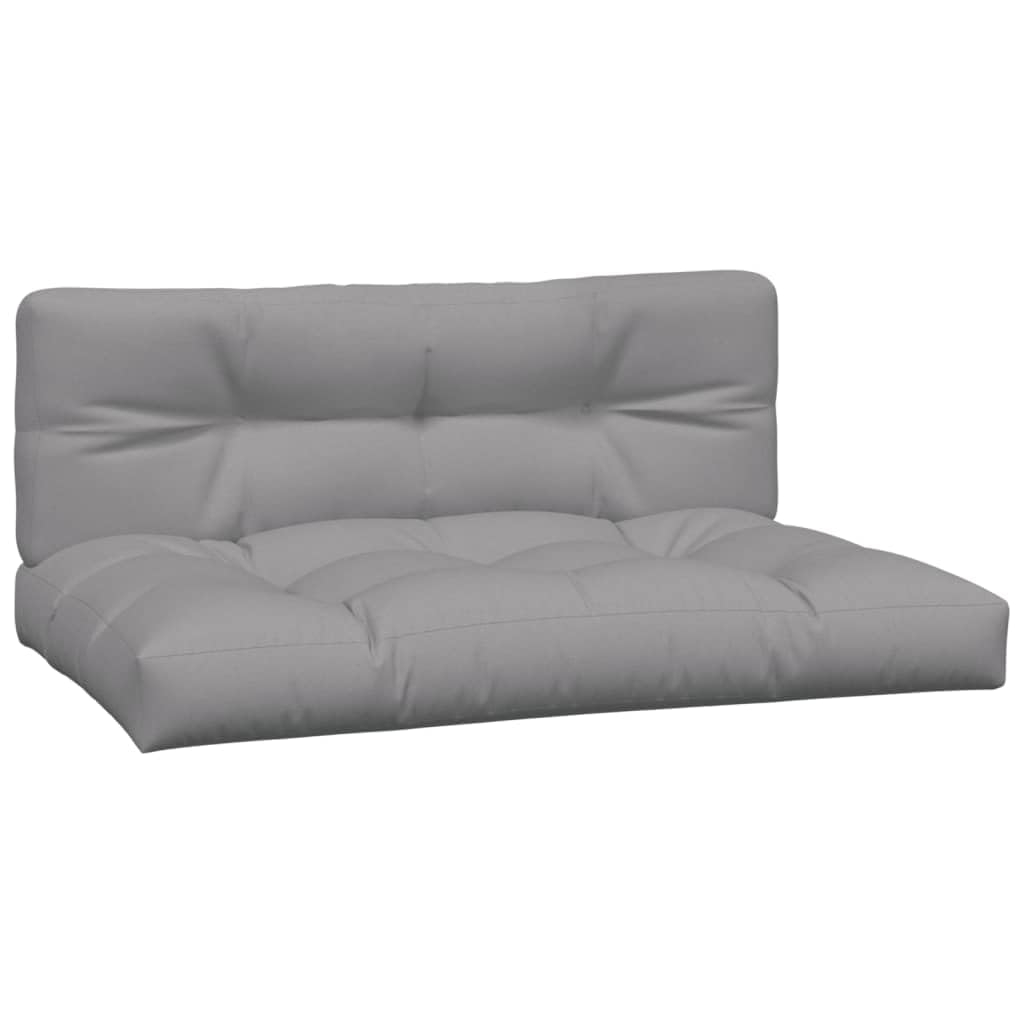 Coussins de palette en tissu gris lot de 2 assises épaisses