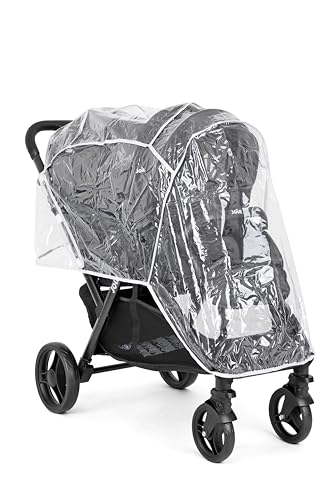 Image of Joie EVALITE Duo Twin Baby Stroller - Stroller for Twins with Soft 5-Point Harness, 5 Recline Position, Pram for Twin Babies, Easy Foldable Swivel Wheels, One Touch Break System, Birth to 15 kg Shale