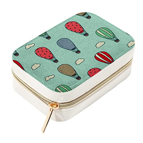 Boîte à bijoux en velours compacte avec fermeture éclair