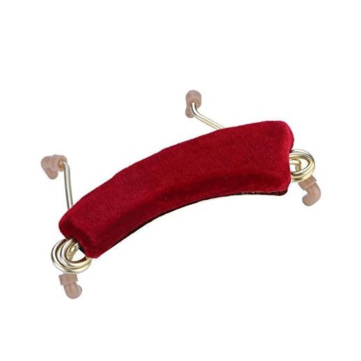Fiol hakvila, röd aluminiumlegering justerbar femdels axelstöd med fjäderklor för 3/4 4/4 fiol