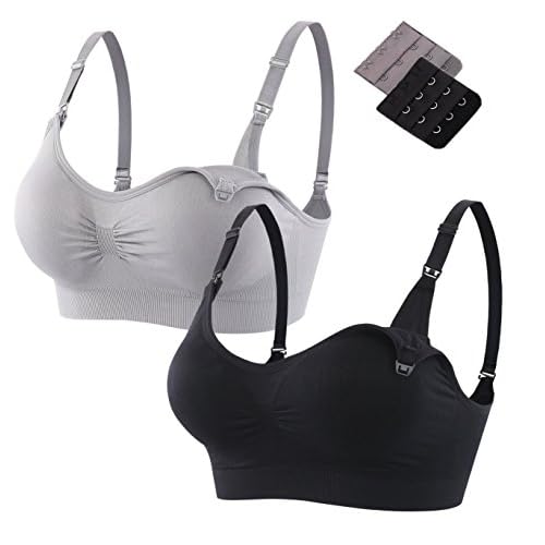 Amazon Essentials Light Support Strappy Seamless 2-Pack Bra Sport-BH, Schwarz/Weiß, L, 2er-Pack 5 Srizgo Still BH STB-04, 2er Pack (Schwarz-Grau,L)