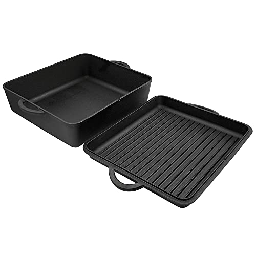 BBQ-TORO Dutch Oven Pan I pentola in ghisa da 9,5 Litri - già stagionata | Brasiera con Coperchio - immagine 5