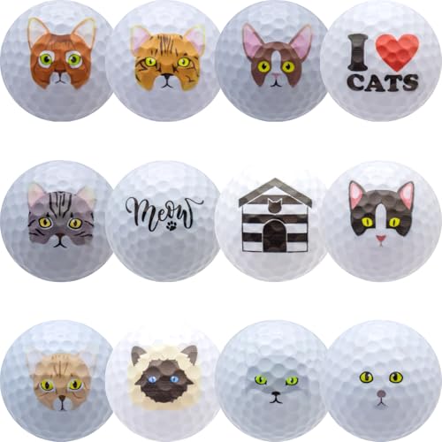 Cat Lover Golf Balls 12pk - Perfect for The Person