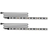 UWDESY 2Pcs 12LEDs Motorcycle LED Light Strips- RGB Multi-Color Accent Glow Neon Ground Effect Light