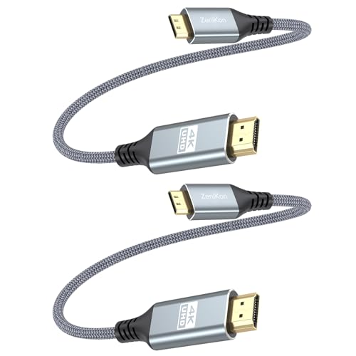 Cable Mini HDMI a HDMI corto de 1 pie para eliminar enredos de cables en tu monitor 4K