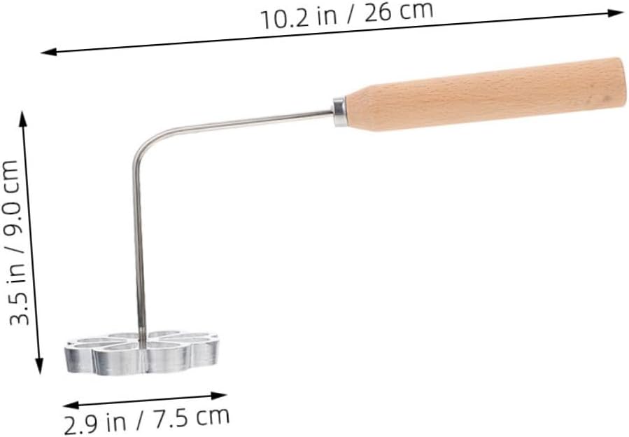 Nonstick Flower Frying Mold with Handle for Diy Fried Snacks Includes for Making Biscuit Rings Shrimp Cakes and Radish Cakes