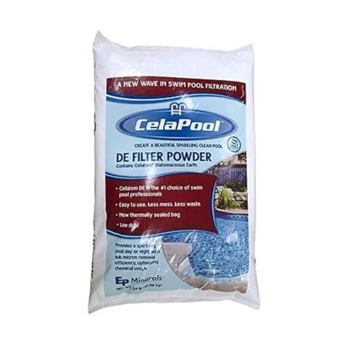 Celapool Low Dust Swimming Pool DE Filter Media | CelaPool® Diatomaceous Earth Low Dust Swimming Pool Filter Aid/Filter Powder (6 Pound)