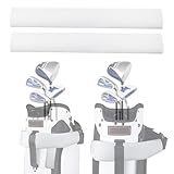 Urgown Golf Cart Strap Sleeve, Protect Your Golf Bag from Wear and Dirt - Premium Material, Simple Design, Easy to Install, Universal Fit, White, 2pcs