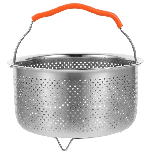 CIYODO Panier Vapeur en Acier Inoxydable 2L pour Marmite Insert Vapeur pour Cuiseur à Riz en Métal Trous Uniformes Adapté Cuisson Légumes Fruits de Mer et Riz