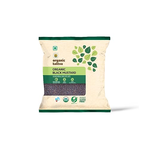 Image of Organic Tattva, Organic Black Mustard 100 Gram | Kali Sarso | Pesticide and Chemical Free | With Natural Oils | Rich Aroma | Naturally Gluten Free