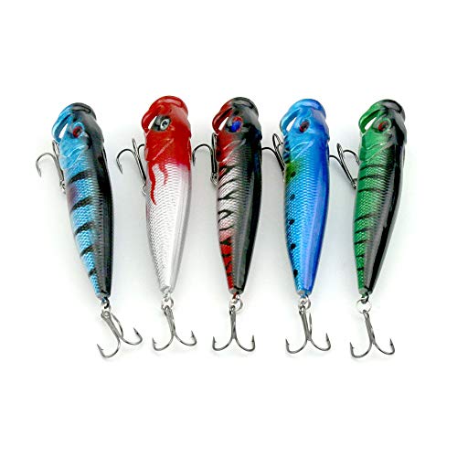 Iscas Artificiais Popper Superfície 9cm 12g com 5un