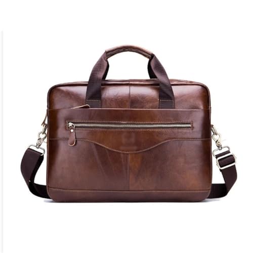Sac ordinateur en cuir marron et porte-documents élégant pour homme
