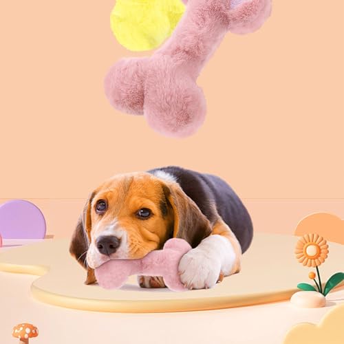 Quietschspielzeug für Hunde niedlich Haustier Hund Plüsch Spielzeug kauspielzeug Hundespielzeug Welpenspielzeug für Welpen, kleine, mittelgroße Hunde, Haustiere (Rosa)