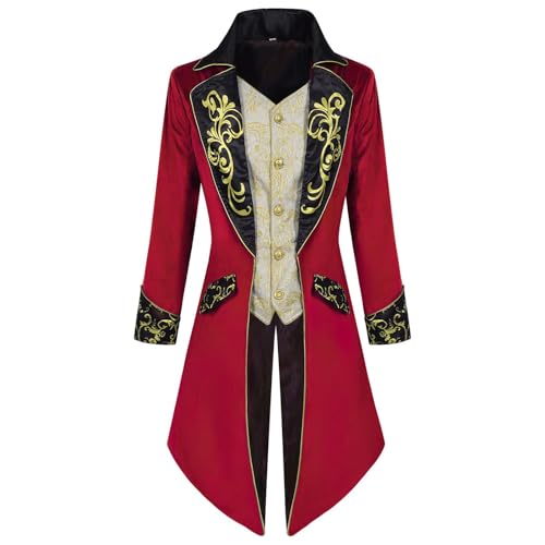Manteau de redingote victorienne vintage pour homme aux finitions soignées