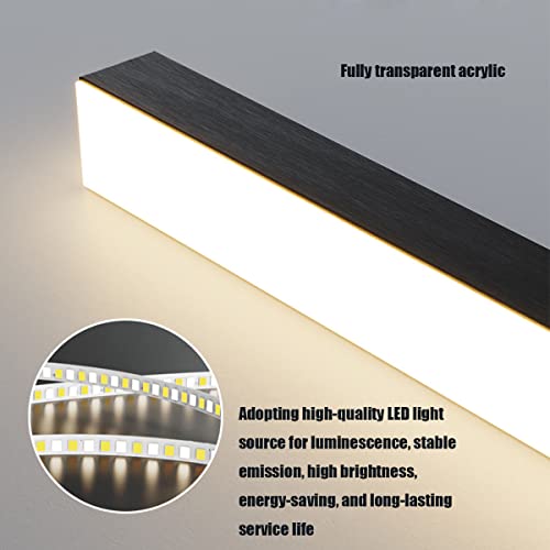 Lampada a Sospensione da Tavolo da Pranzo a LED dal Design Minimalista con Telecomando Lampada a Sospensione dal Design lineare Moderno Lampadario da Ufficio Regolabile in Altezza