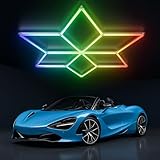 RGB Hexagon Lights with Remote, Snowflake LED Honeycomb Lights for Gym, Game Room, Club, Bar Party Decor with Multi-Color Modes, Dimmable and Speed Adjustable RGB Wall Light