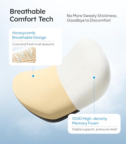 Image of Wigoo Soft Car Neck Pillow with Adjustable Strap, Beige, 2-Pack | Extra Strap| Memory Foam| Universal Fit