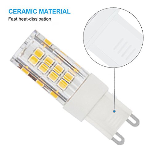 Lampadine LED G9, 4 x bianco caldo 5 W 2835 SMD, a...
