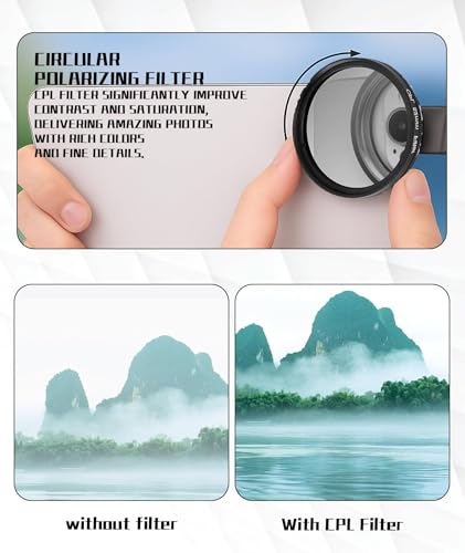 Image of 5Pcs Nd Filter for Mobile, Cpl Filter for Mobile, Anamorphic Lens for Mobile, Clip-On Phone Lens Multi-Coated Adjustable Neutral Density Filter Compatible