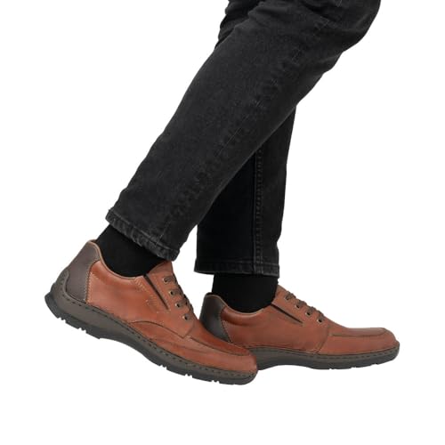 Rieker 05315 Cordones Hombre: zapatos de piel negra de vestir con cordones para caballero 2