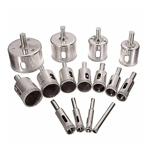Broca de Diamante D:6-50mm Set 15 Piezas Para Cerámica miniatura 1
