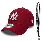 new yorker jeans marken  New Era Cap Schlüsselband - 940 Cap - 9FORTY Cap - Baseball Cap - Sommercap - Limitierte Designs - Viele Varianten (New York Yankees Carmin/wht)