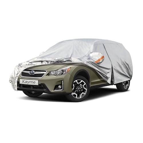 Kayme 6 Layers SUV Car Cover Custom Fit for Subaru Crosstrek (2017-2025) Waterproof All Weather for Automobiles, Outdoor Full Cover Rain Sun UV Protec