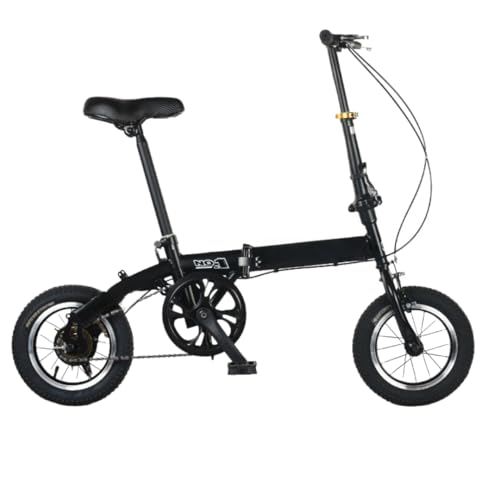 NYHGOXM 超軽量 折りたたみ自転車 10kg以下 たった1分で簡単折り畳み可能 サドル高さ調節 150kg耐荷重 12インチ 大人用 男女兼用 通勤 通学 アウトドア マウンテンバイク 自転車 本体 (ブラック,12インチ)