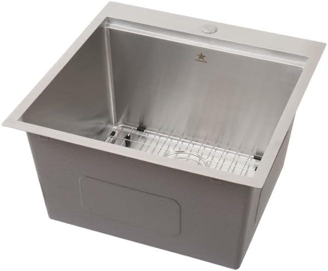 Miniatura 3 de STARSTAR Estación de trabajo con repisa de acero inoxidable 304 para montaje superior, fregadero de cocina, patio, bar, lavandería, oficina, con