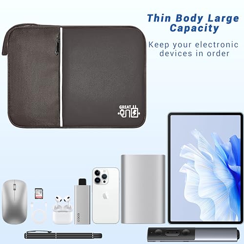 Image of Electronics Organizer,Travel Cord Organizer Pouch, Portable Cable Organizer Bags, Waterproof Electronic Accessories Storage Case for Cables, Cords, Charger, Phone (Single Layer-Large-Brown)
