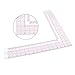 Hitefu 2PCS L Square Ruler for Sewing, Plastic L Angle and Curve Measure Tailor Tool, Clear Corner for Craft Measuring