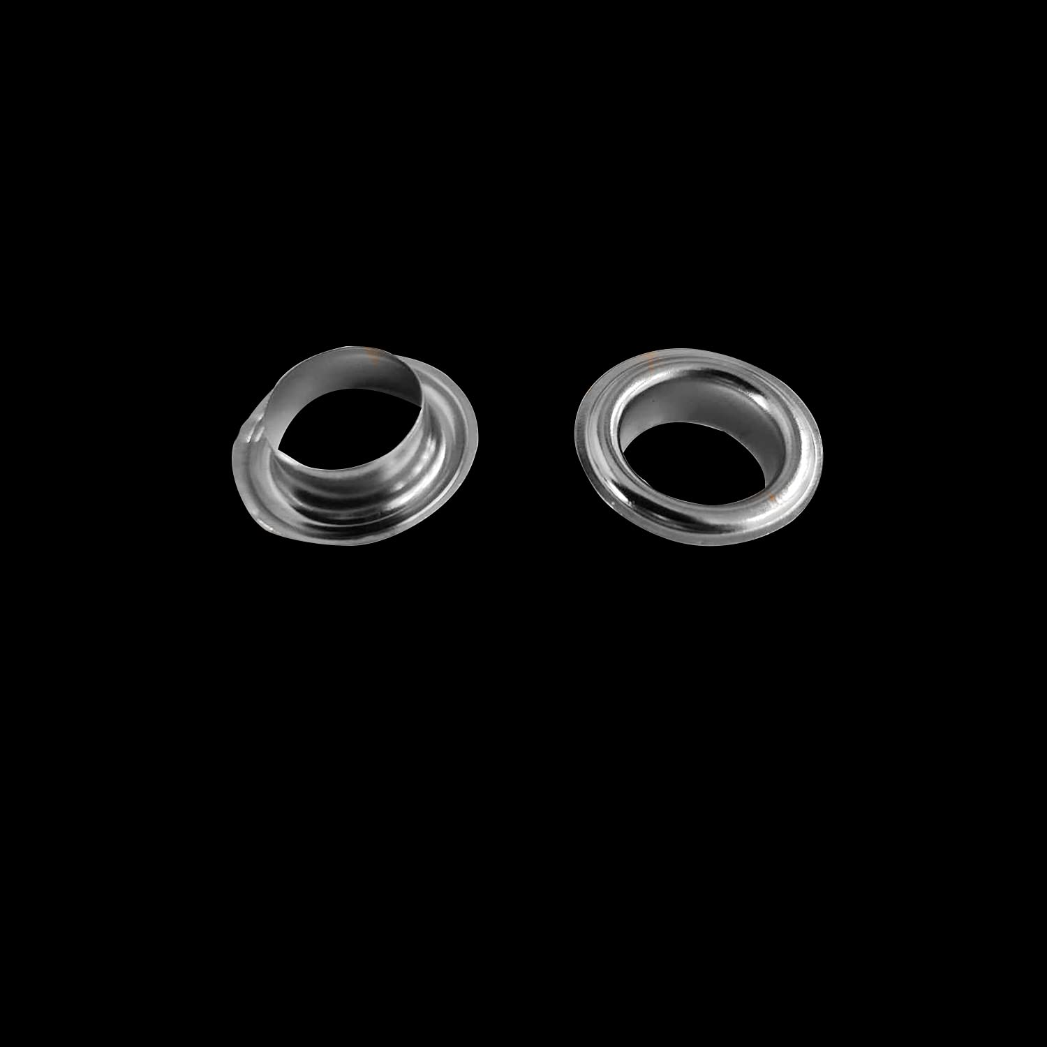 Trimming Shop 12mm Self-Piercing Banner Eyelets for Semi-Automatic Eyelet Machine, Durable Iron Grommets Without Washers for Posters, Tarpaulin, Pool Covers, Silver, Pack of 100