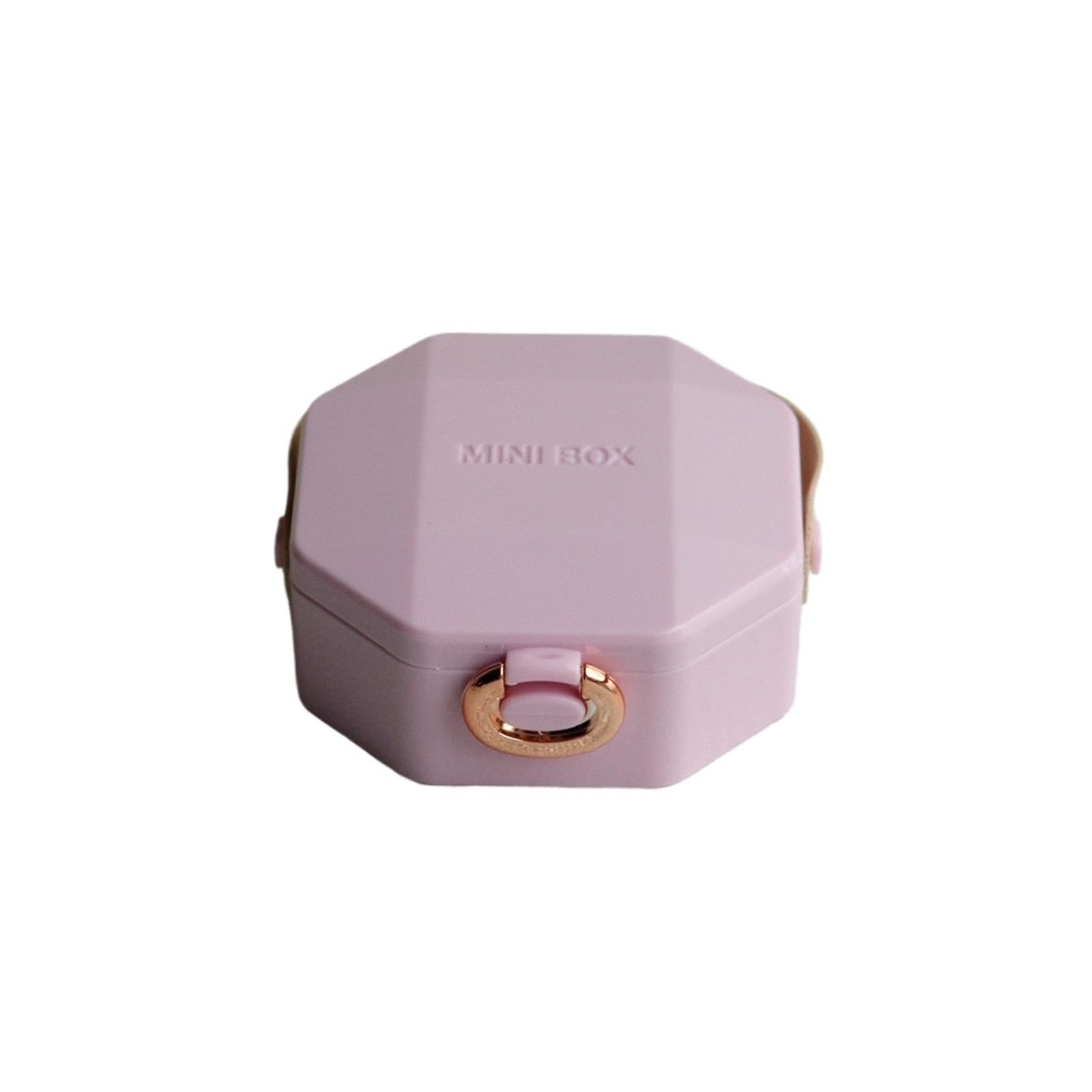 ESTDKMNOS Portable Jewellery Case， Jewelry Box Multicolor Portable Storage Organizer for Necklace Earring Ring(Pink)