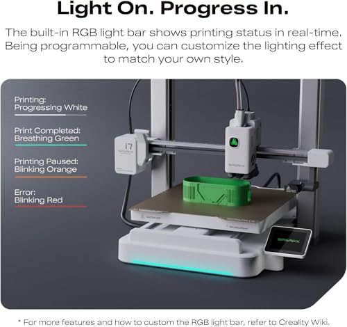 Image of 3IDEA Creality SPARKX I7 3D Printer, Multi Color Need CFS AI Photo 3D Printing 500mm /s High Speed 95% Pre-Assemble RGB Light Smart AI Camera Auto-Leveling Essential Parts Low Noise 10.24x10.24x10 inch