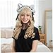 Gothic Kawaii Lolita Headband with Bow Cat Ears - Detachable Cat Ear Hair Accessory for Women Girls Cosplay Fashion (Headband Only)