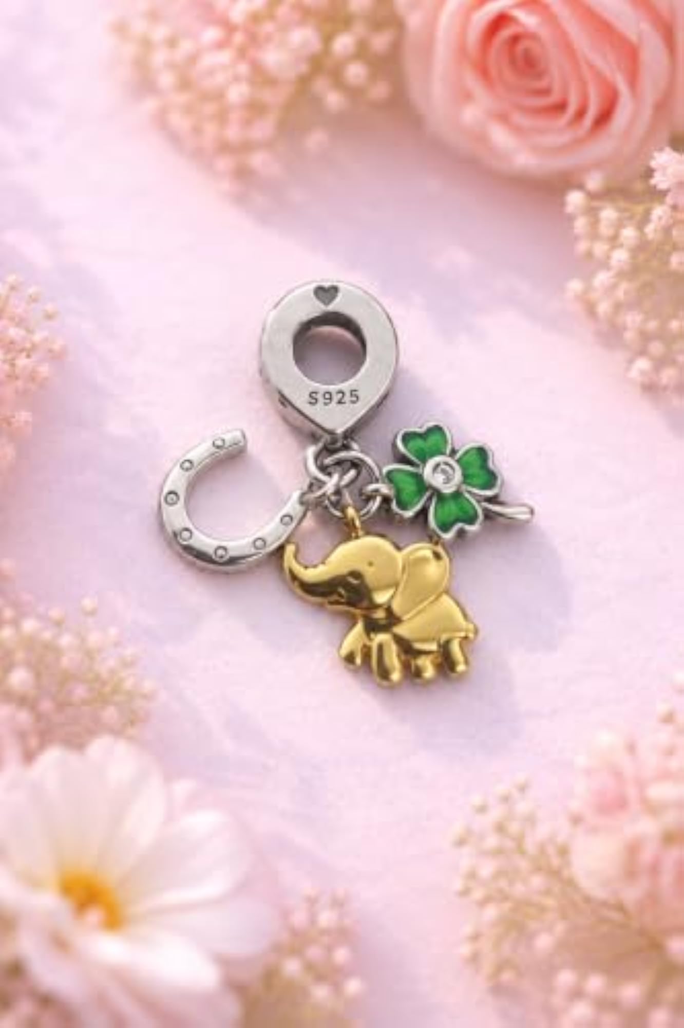 Women's 925 Sterling Silver Lucky Charm Pendant