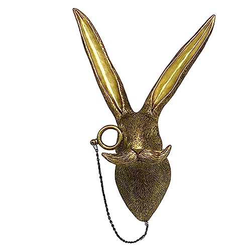 Têtes D'animaux Décoratives À Montage Mural - Décoration Murale De Tête, Décor D'art Mural Tête De Cerf À Suspendre, Décoration D'intérieur En Résine Bronzée...