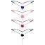 4pcs(black+red+pink+blue)