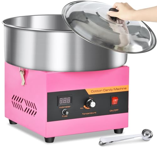 Macchina Zucchero Filato - 1000W Macchina Zucchero Filato Professionale con Ciotola in Acciaio Inossidabile e Paletta...