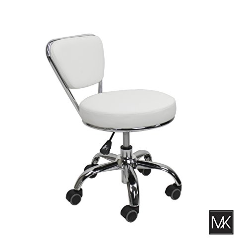 Mayakoba Salon Nail Pedicure Stool Pedicure Chair Dayton White Pneumatic, Adjustable, Rolling Salon Furniture & Equipment #TOP1